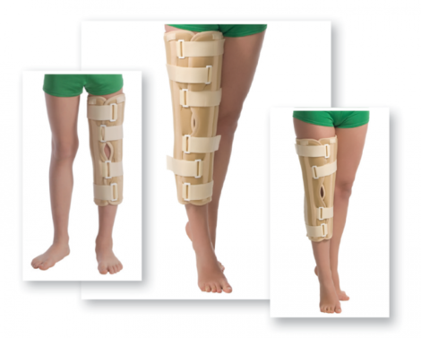 Knee Immobilizer With Ribs And Intensive Fixation (The Tutor)